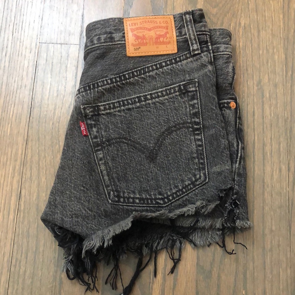 Black Levi 501 Shorts